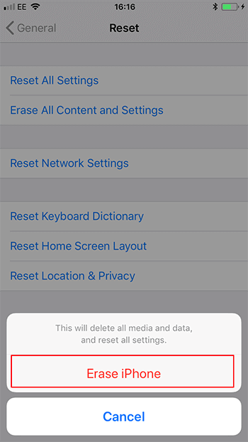 Select Erase iPhone/iPad Select Erase iPhone/iPad